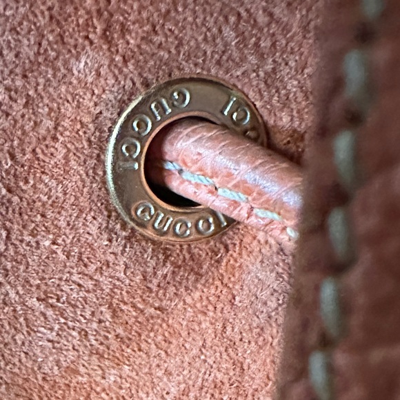 Gucci Suede Backpack with Bamboo Handle - Picture 9 of 15